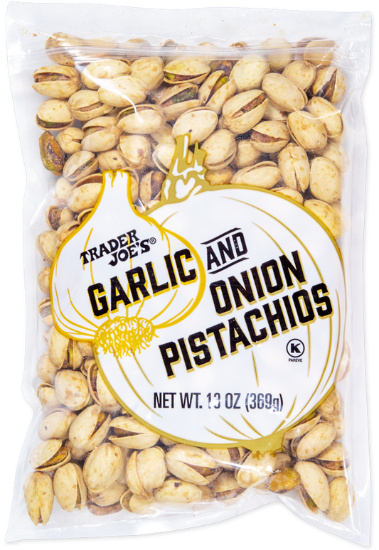 Trader Joe's garlic and onion pistachios snack