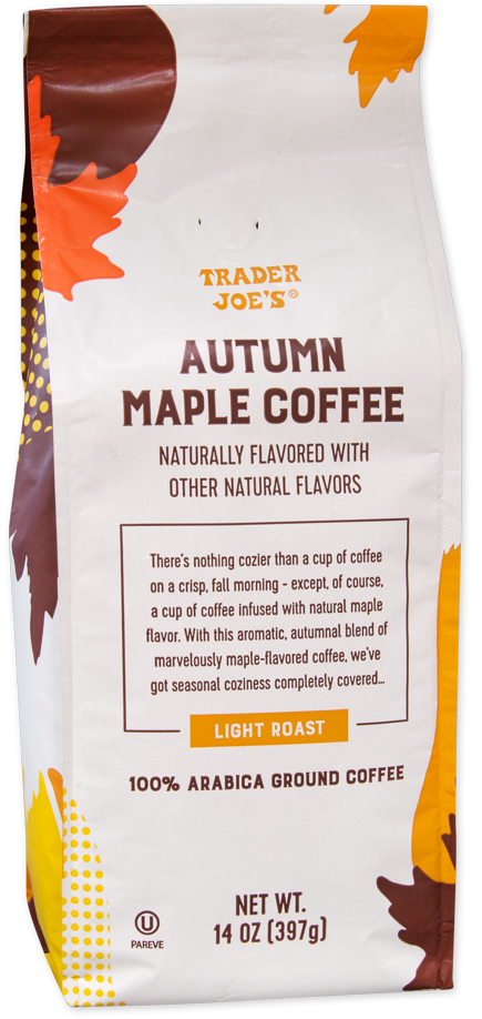 Trader Joe's Autumn Maple Coffee seasonal kosher coffee