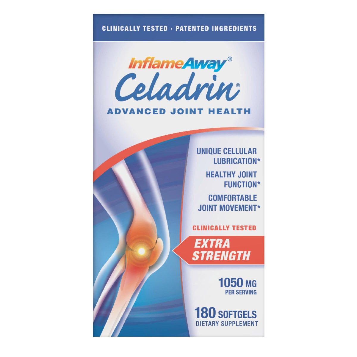 Celadrin Advanced Joint Health 180 softgels bottle