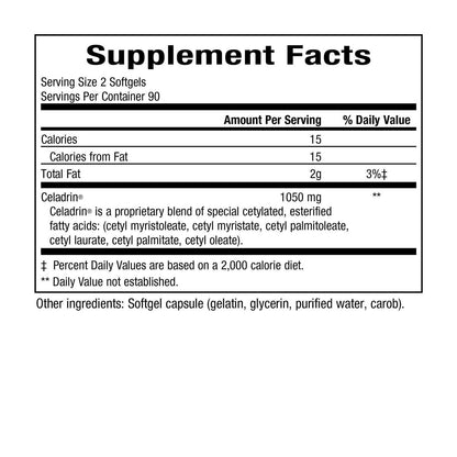 Celadrin 1050 mg joint support softgels close-up