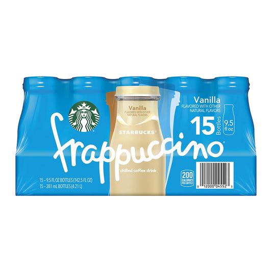 Starbucks Vanilla Frappuccino 15-pack bottles
