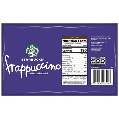 Starbucks mocha coffee drink 9.5 oz bottle