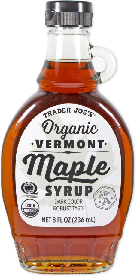 Trader Joe's Organic Vermont Maple Syrup bottle