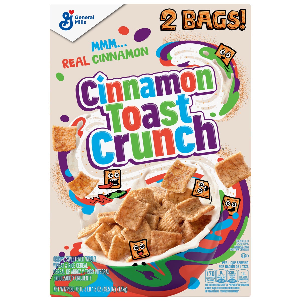 General Mills Cinnamon Toast Crunch cereal 49.5 oz box