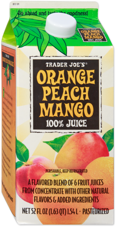 Trader Joe's orange peach mango juice beverage