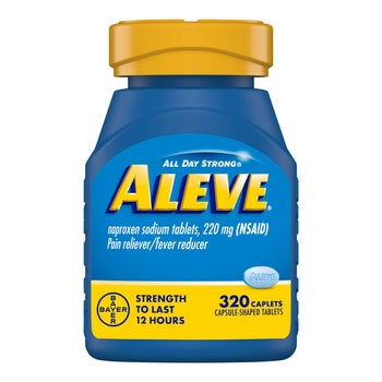 Aleve fever reducer and pain reliever caplets