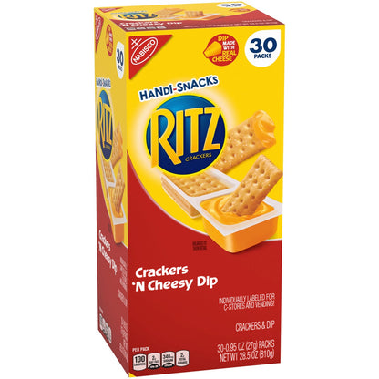 Nabisco Ritz crackers and cheese dip snack packs