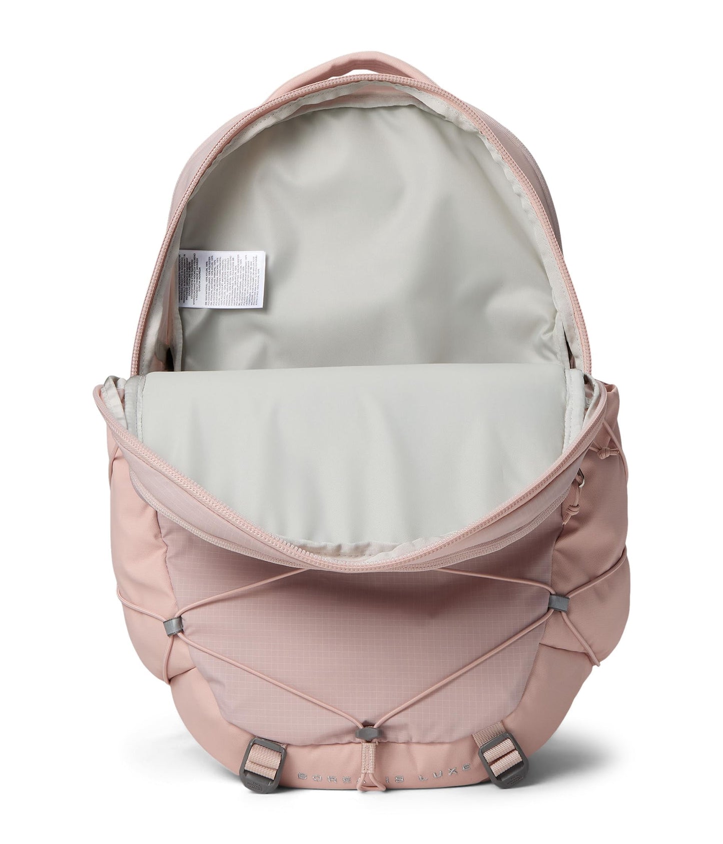 The North Face backpack with bungee cord storage
