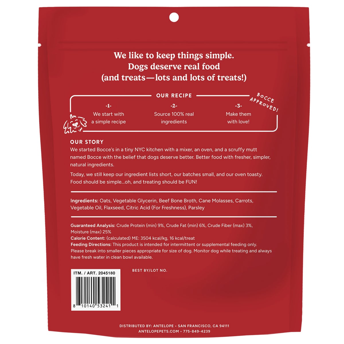 Bocce's Bakery beef bone broth dog treats in value pack