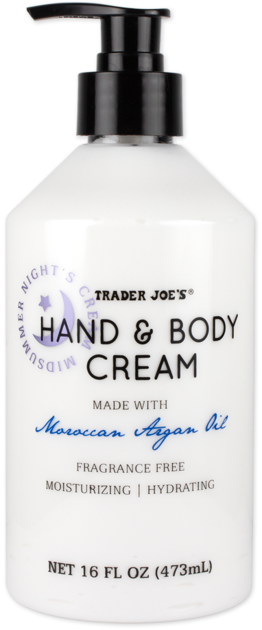 Trader Joe's hand and body cream with Moroccan argan oil