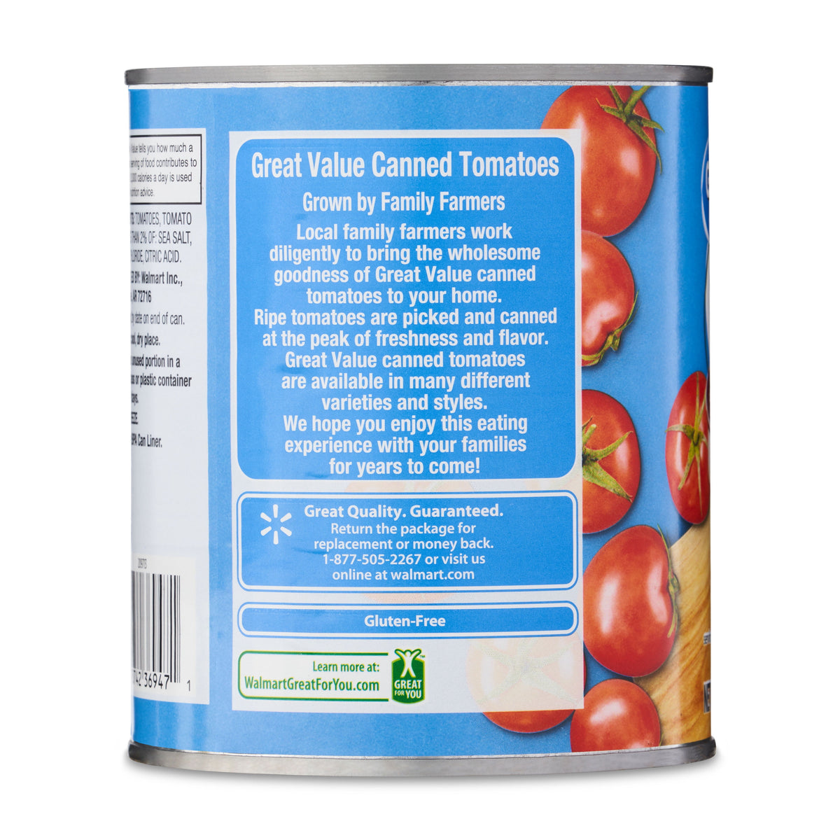 Great Value whole tomatoes for homemade pasta sauce