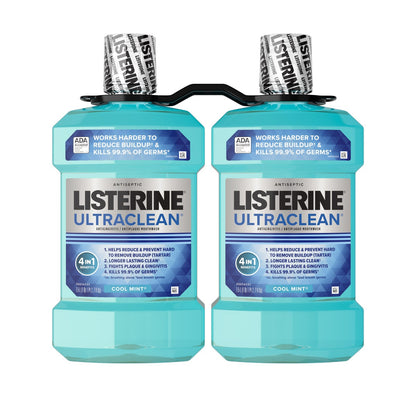 Listerine UltraClean Coolmint mouthwash 1.5 liter 2-pack