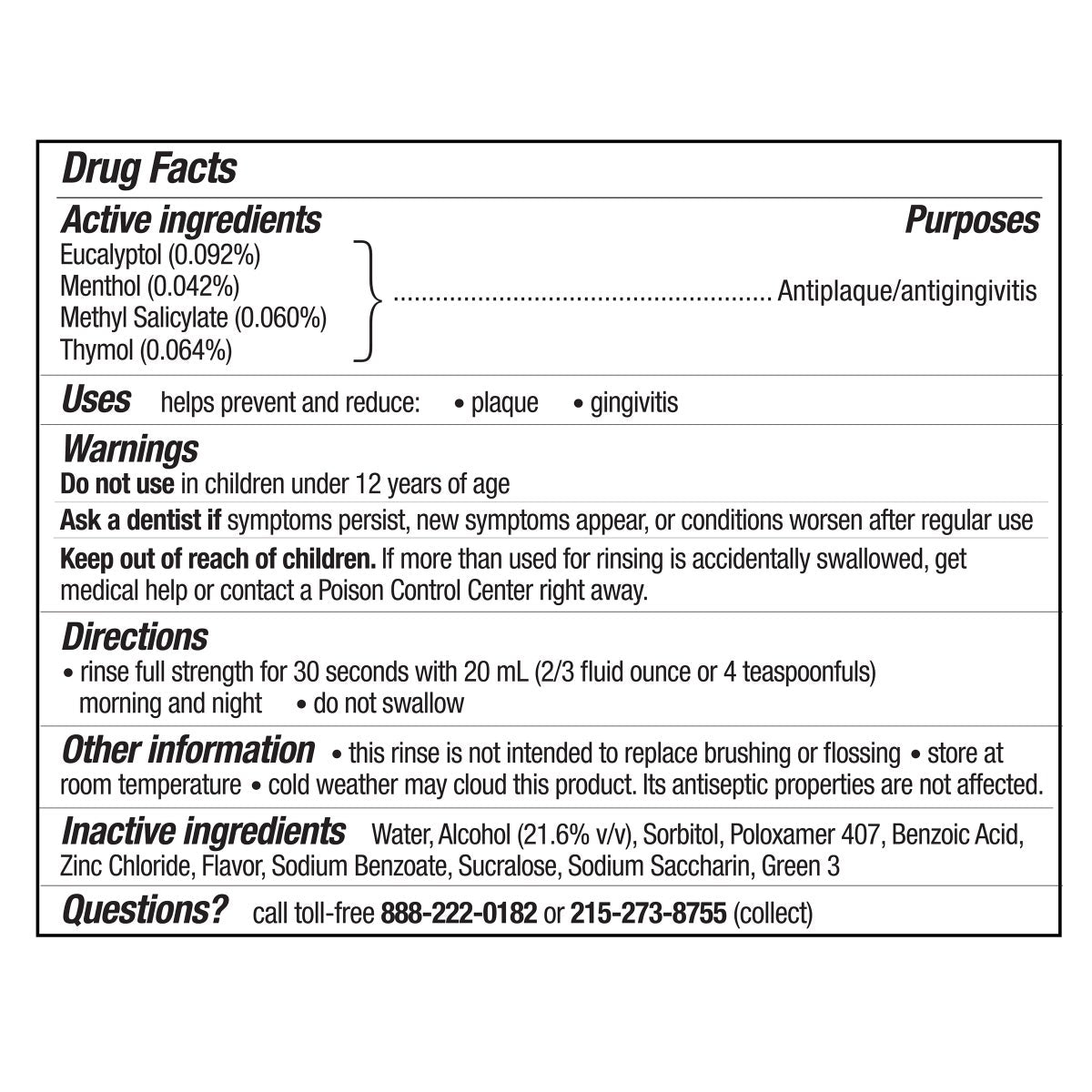 Listerine UltraClean mouthwash 3 liters total oral care