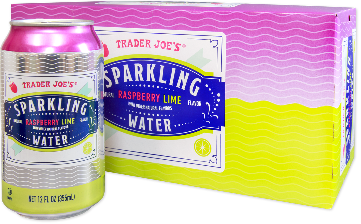 Trader Joe's Raspberry Lime Sparkling Water can