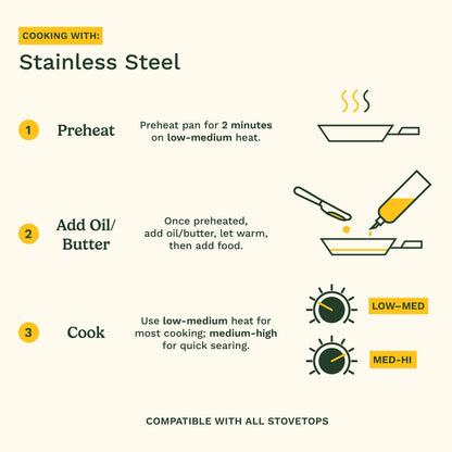 Cuisinart 8-inch stainless steel skillet for everyday cooking
