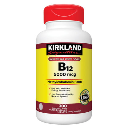 Kirkland Signature quick dissolve B-12 5000 mcg tablets