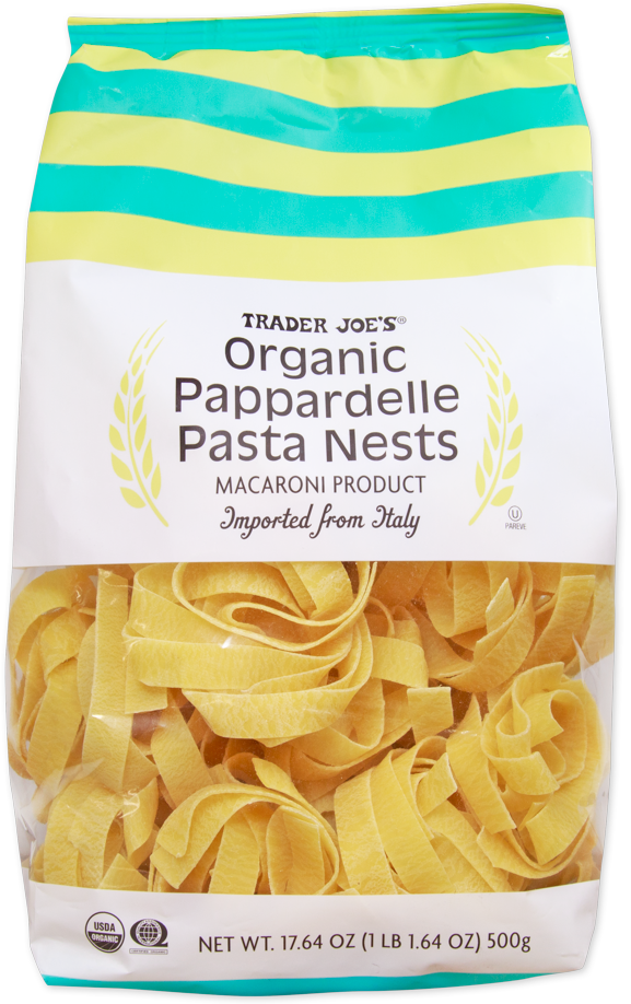 Trader Joe's organic kosher papperdelle pasta nests