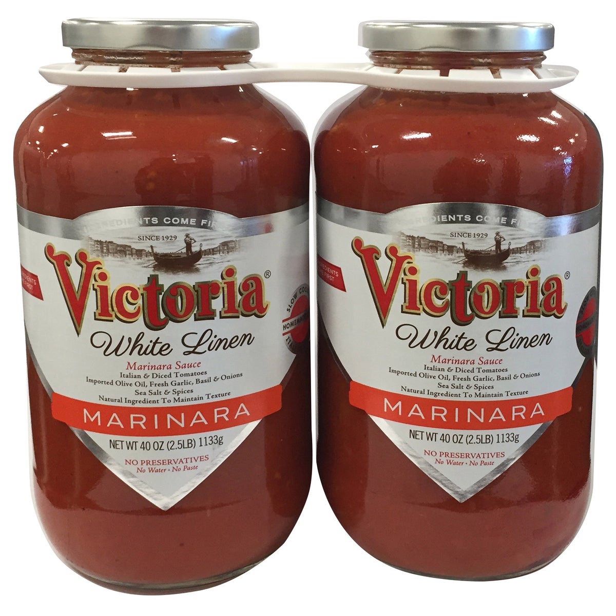 Victoria White Linen marinara sauce 40 oz 2-count