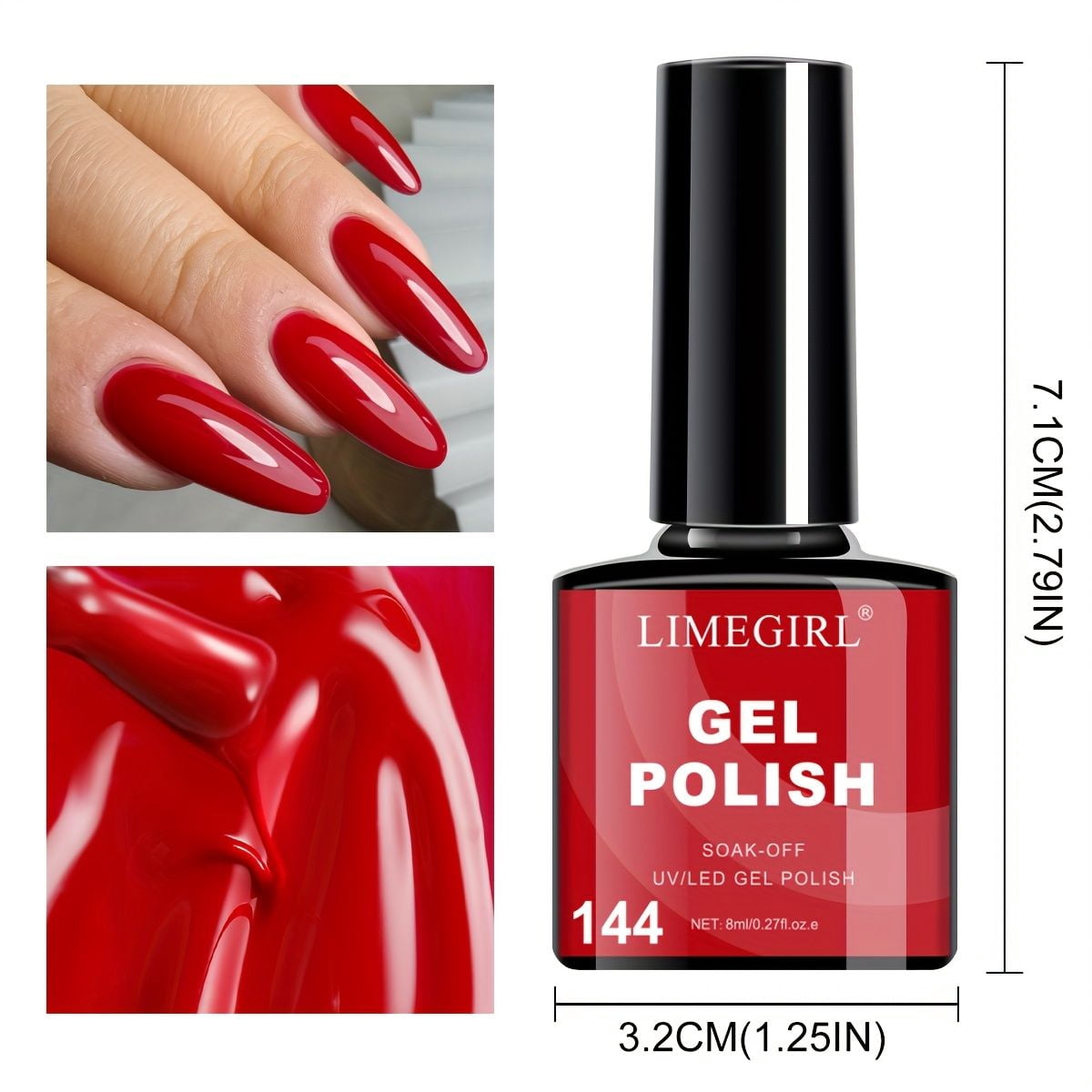 Six-color gel nail polish set for colorful manicures
