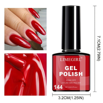 Six-color gel nail polish set for colorful manicures