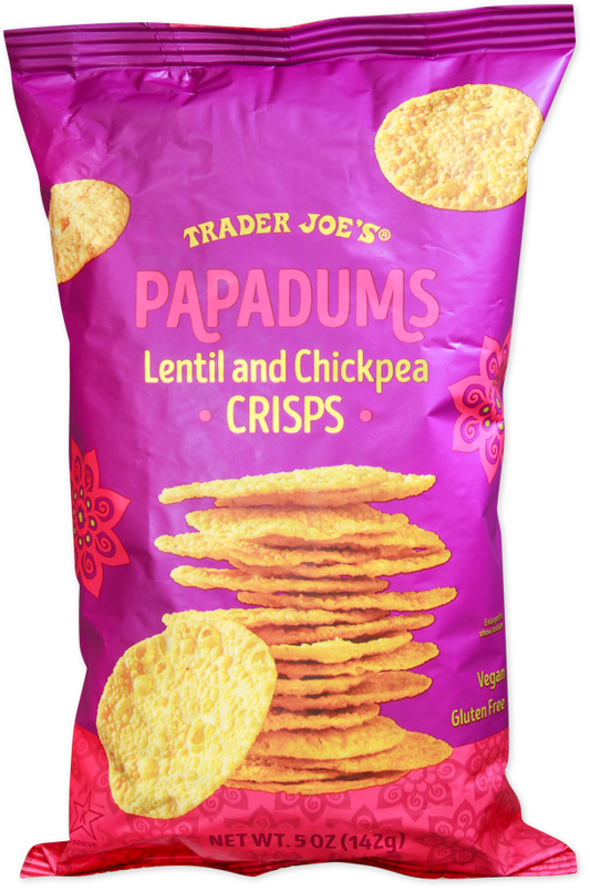 Trader Joe's lentil and chickpea papadums crisps