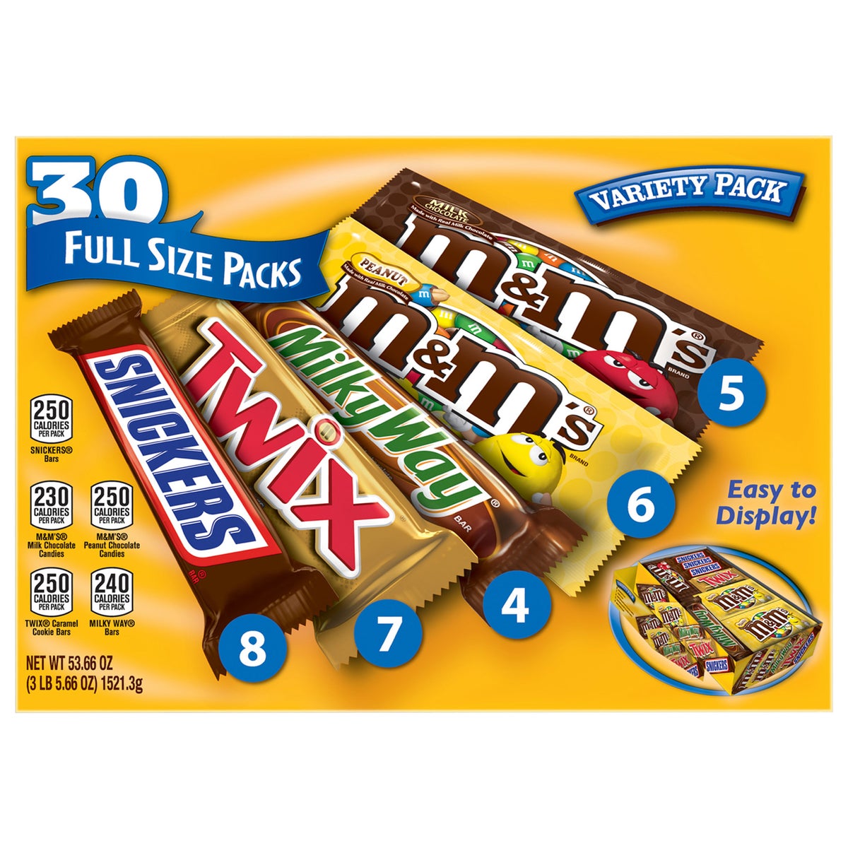 Family-size Mars candy bar variety pack