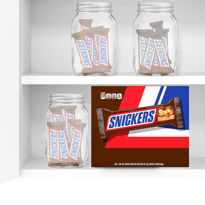 48-count Snickers chocolate bars for pantry stocking