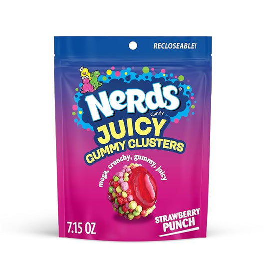 NERDS Juicy Gummy Clusters Strawberry Punch 7.15 oz bag