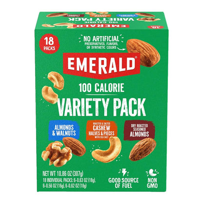 Emerald 18 count mixed nuts snack pack box