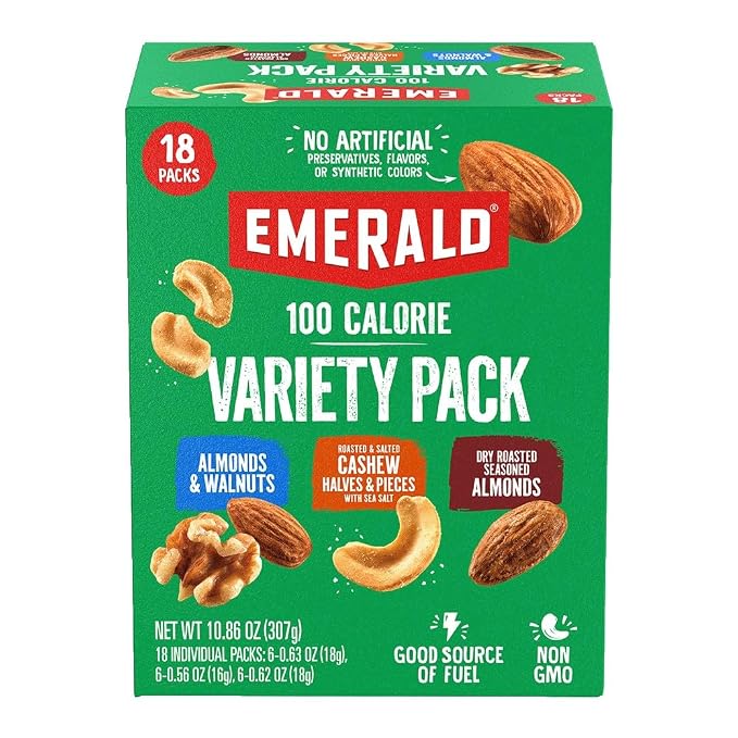 Emerald mixed nuts variety pack 100-calorie snack packs