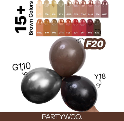 Thick latex dark brown balloons for arches and garlands
