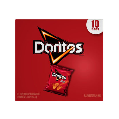 Single serve Doritos Nacho Cheese chips for lunches
