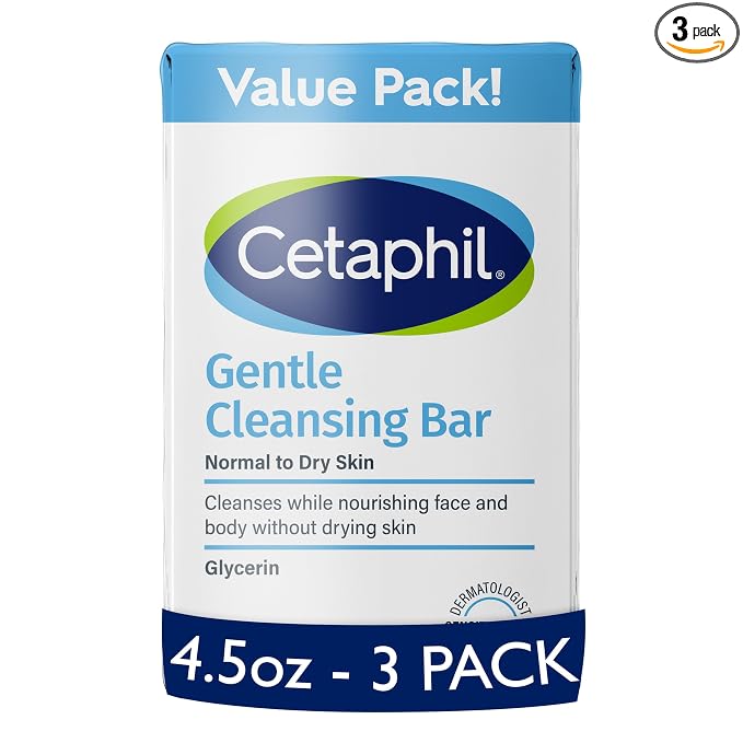Cetaphil Gentle Cleansing Bar Soap 3 pack