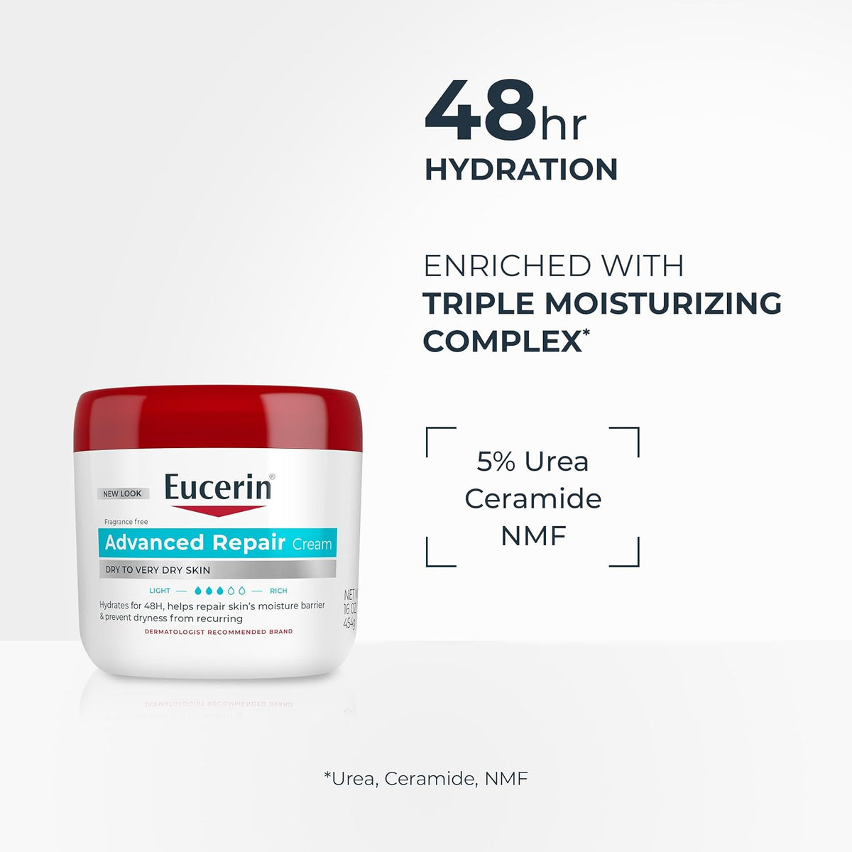 Eucerin Advanced Repair Cream 16 oz product packaging