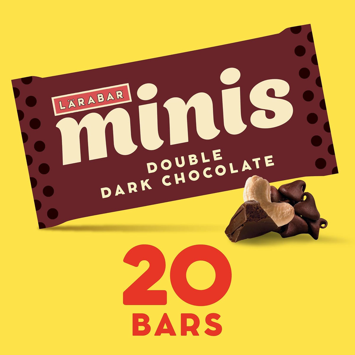 Mini chocolate date and cashew snack bars