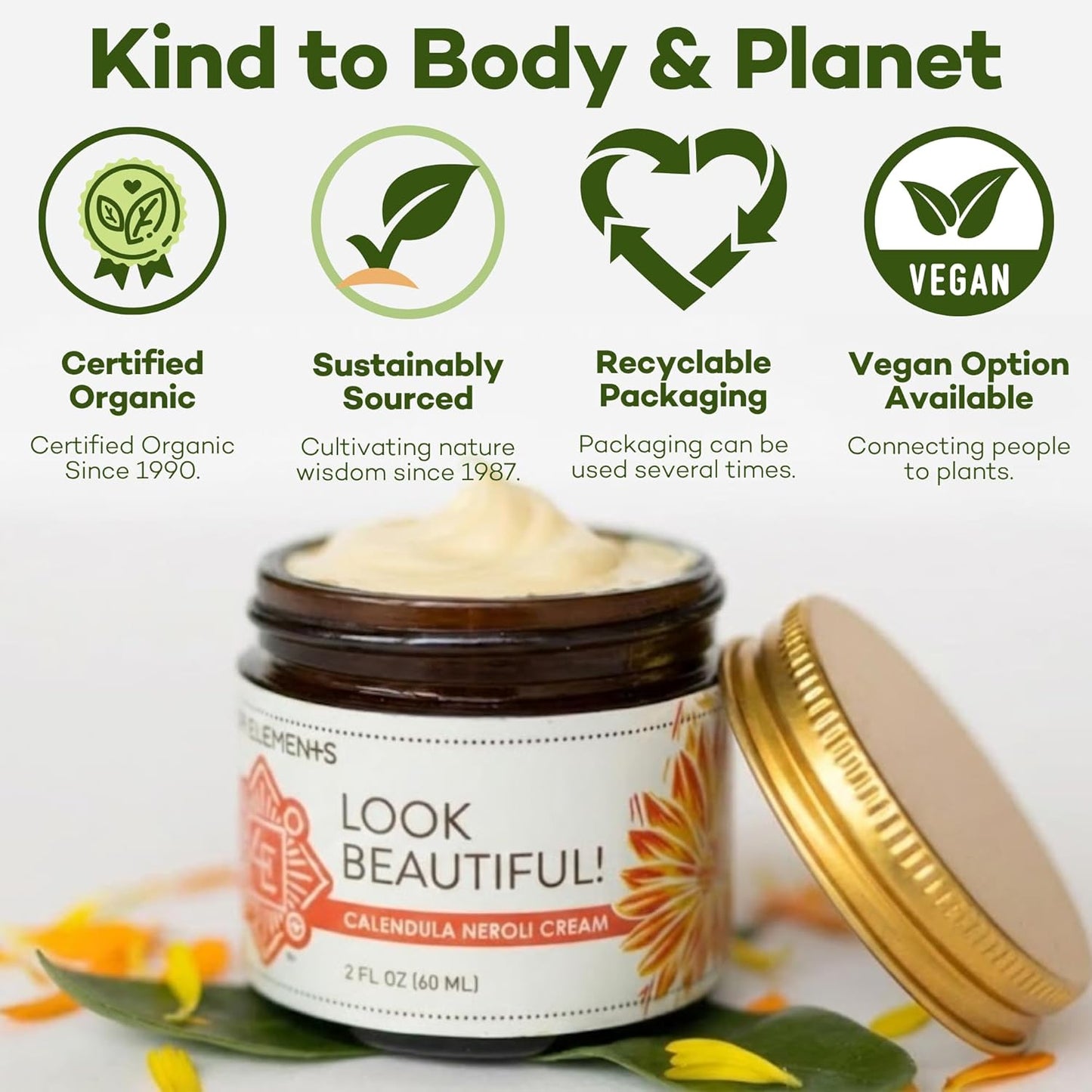 Four Elements 4E Calendula Neroli Cream 2 Oz