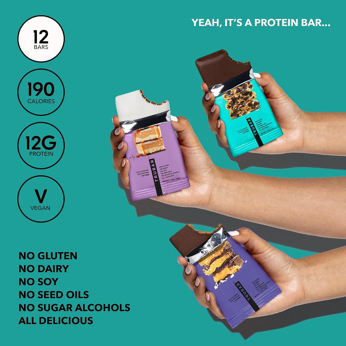 TRUBAR protein bars with dessert-inspired flavors