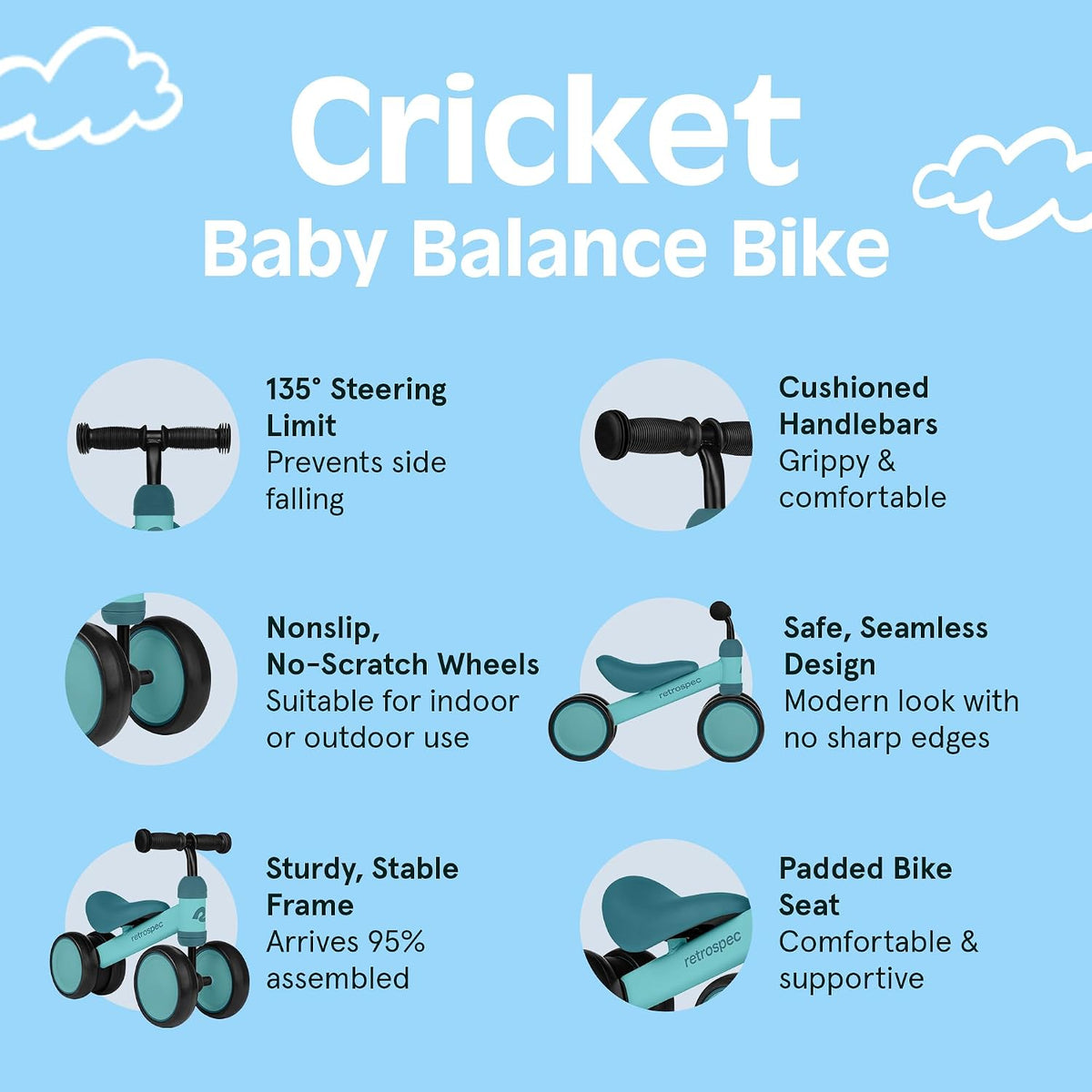 Retrospec Cricket pedal-free toddler ride-on bike