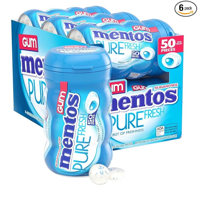 MENTOS Pure Fresh sugar-free Fresh Mint gum 6 pack