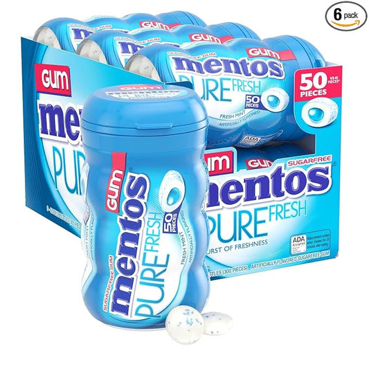 MENTOS Pure Fresh sugar-free Fresh Mint gum 6 pack