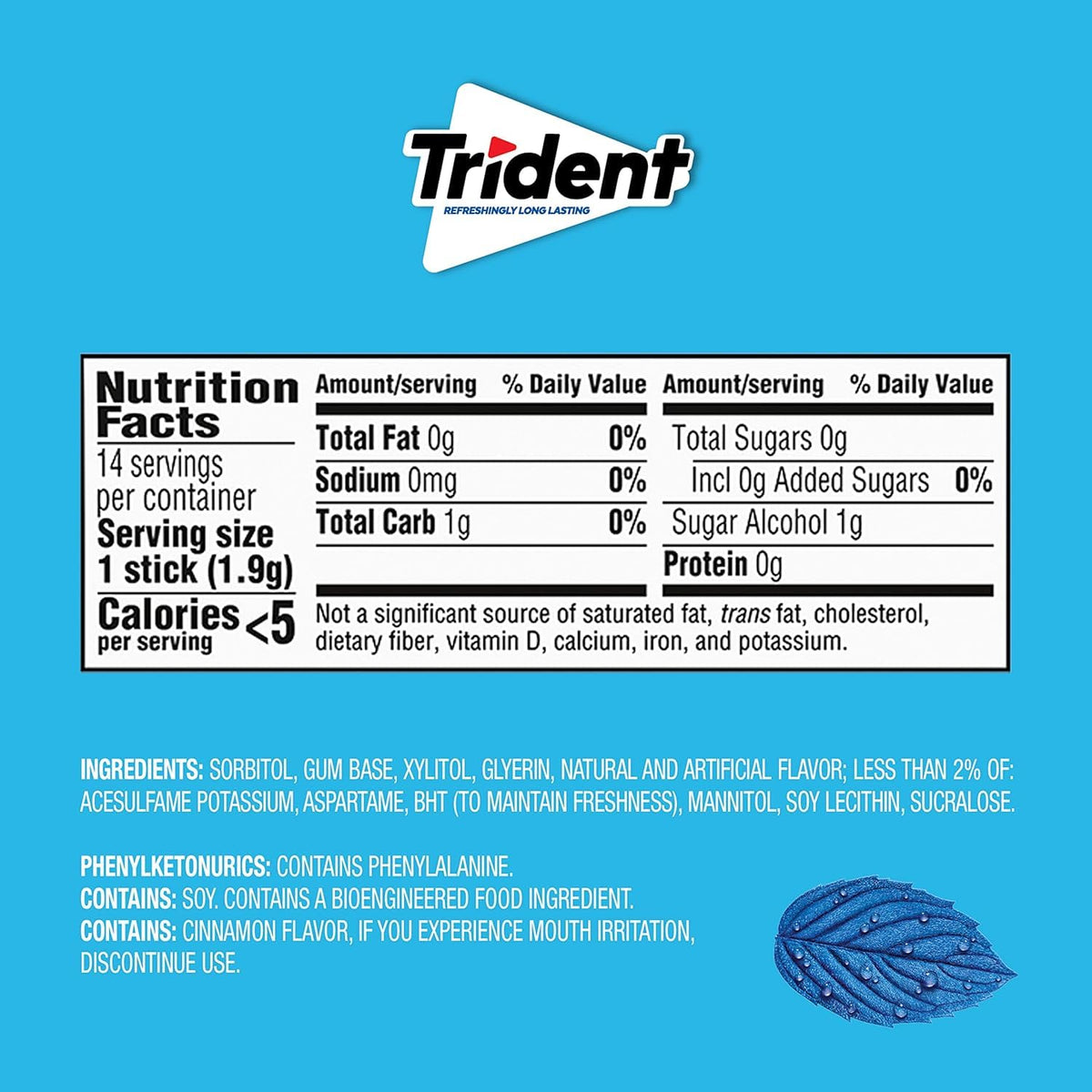 Trident Original gum with 42 total pieces