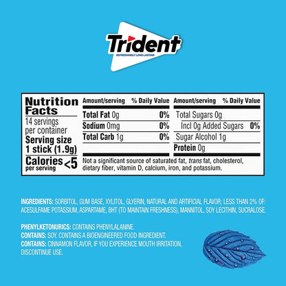 Trident Original gum with 42 total pieces