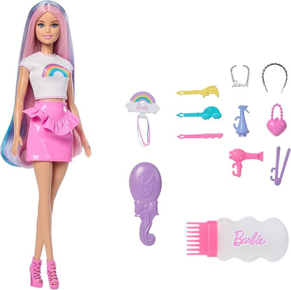 Barbie rainbow sparkle hair doll with long fantasy hair