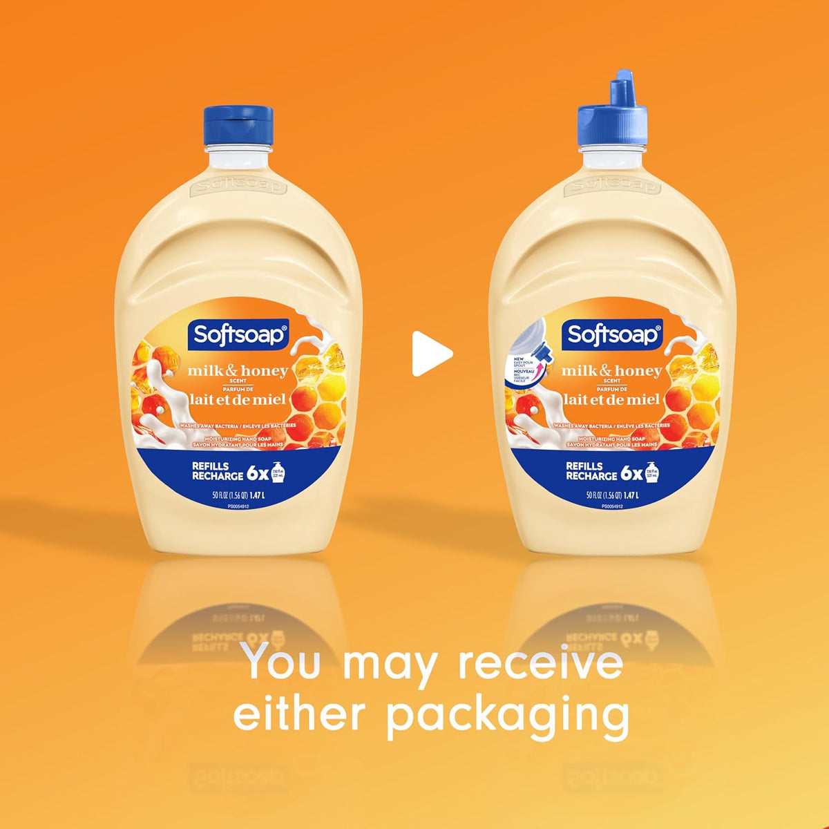 Moisturizing hand soap refill with milk protein and honey extracts