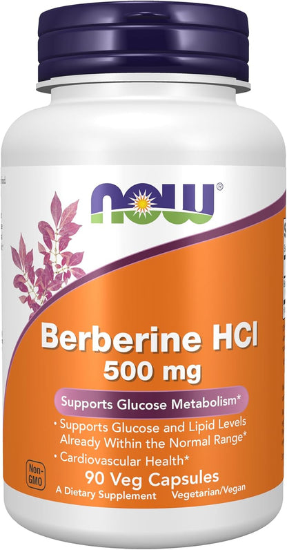 Berberine HCL supplement bottle front label