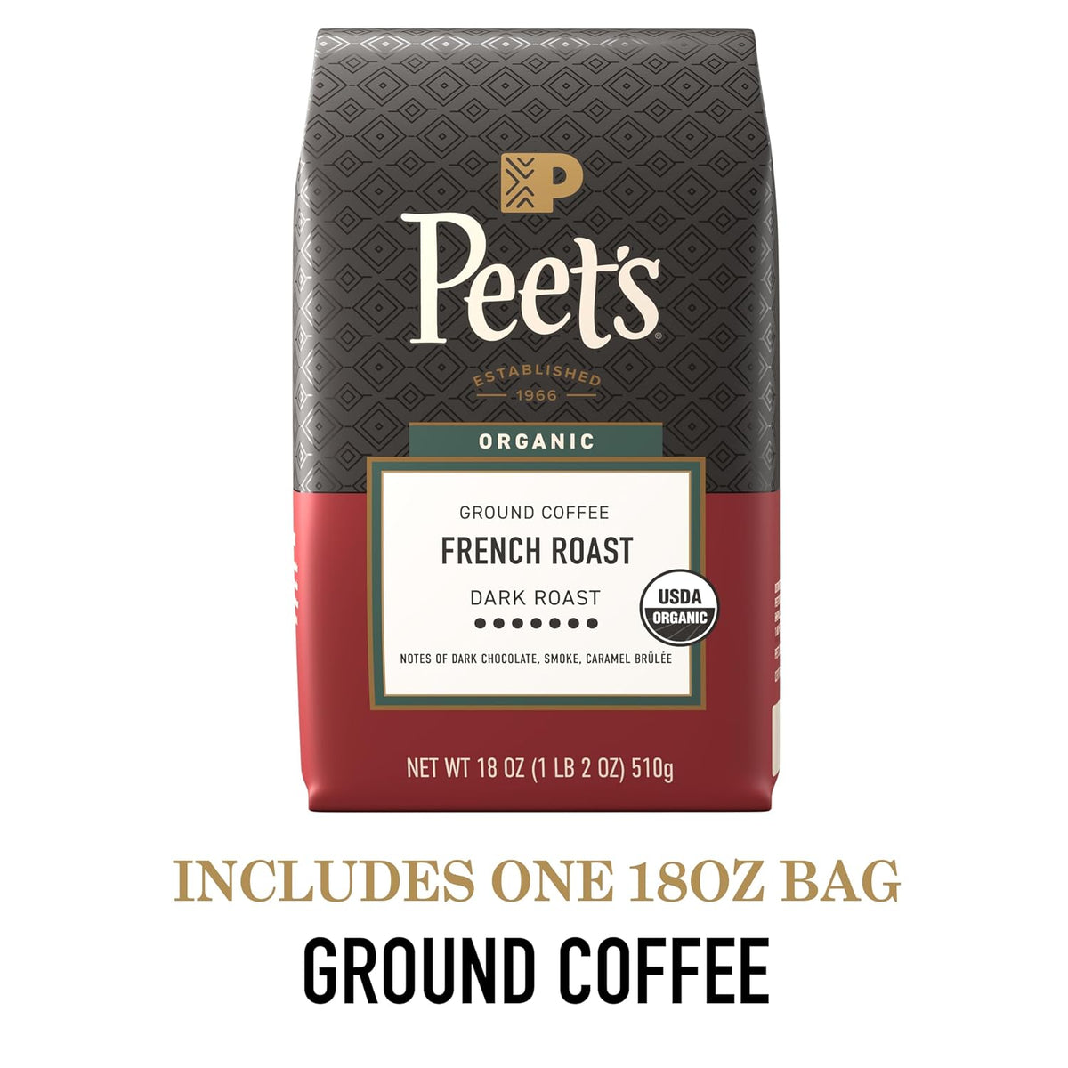 Peet's Coffee ground coffee for dark roast lovers