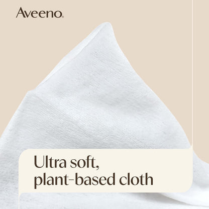 Aveeno Calm + Restore wipes with oat extract and feverfew