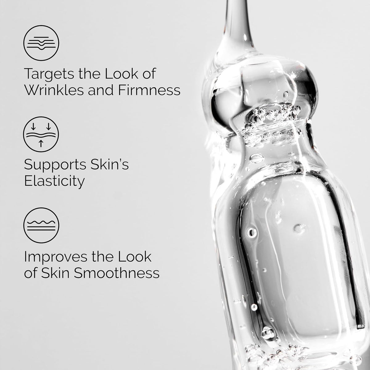Facial treatment serum with peptides and hyaluronic acid