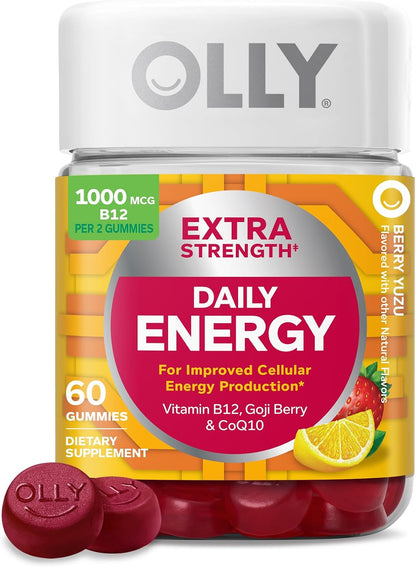 OLLY Vitamin B12 and CoQ10 energy gummies bottle