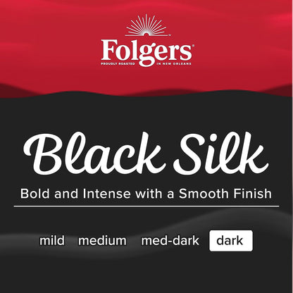 Folgers Black Silk full-bodied dark roast coffee